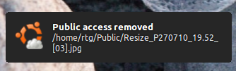 Publish service notification removed